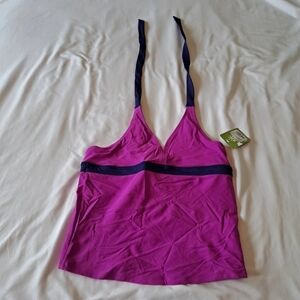 L.L. Bean Sport halter swim top size 16 NWT
